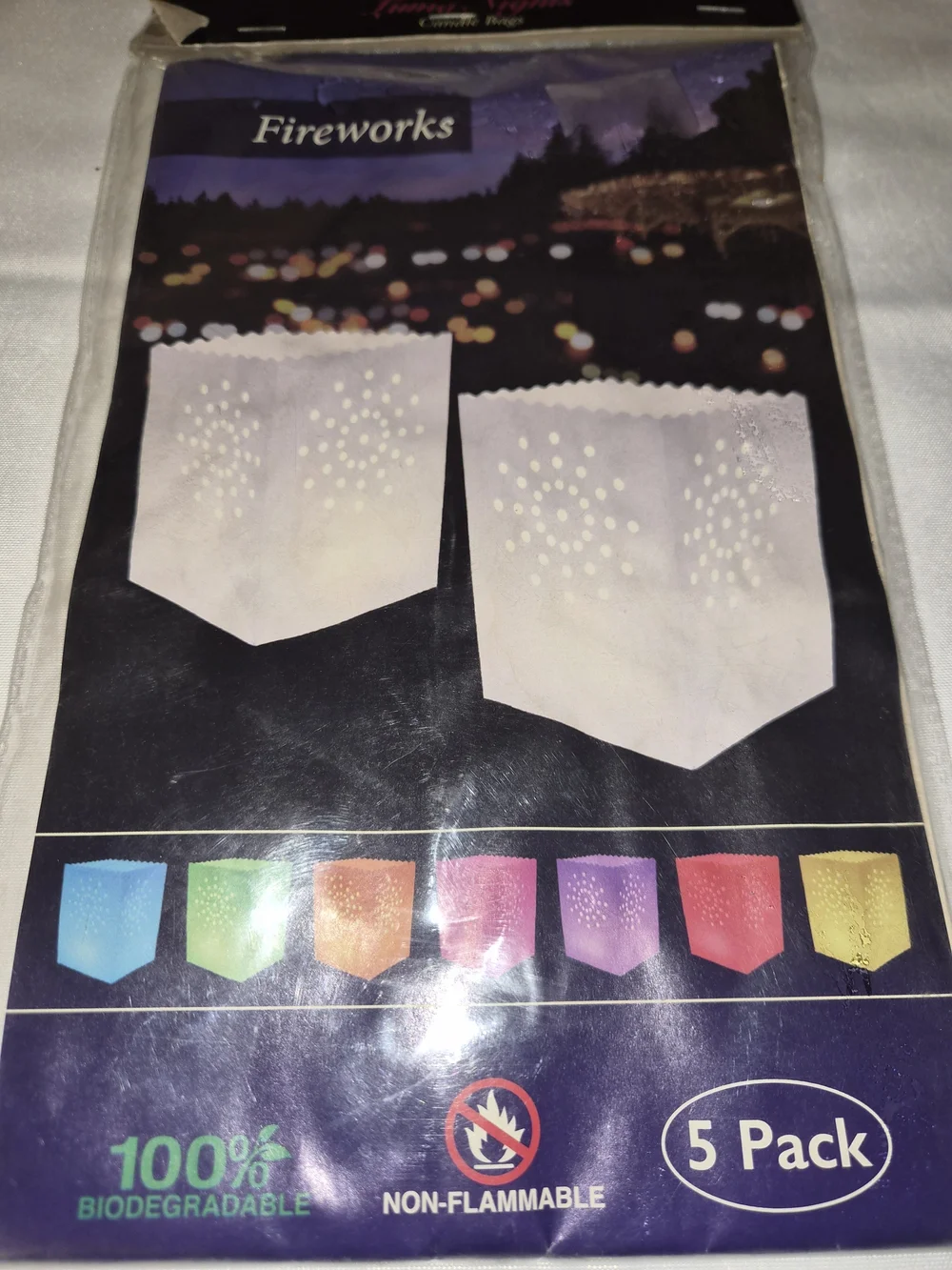 Fireworks Candle Bags - White (5 Pack)